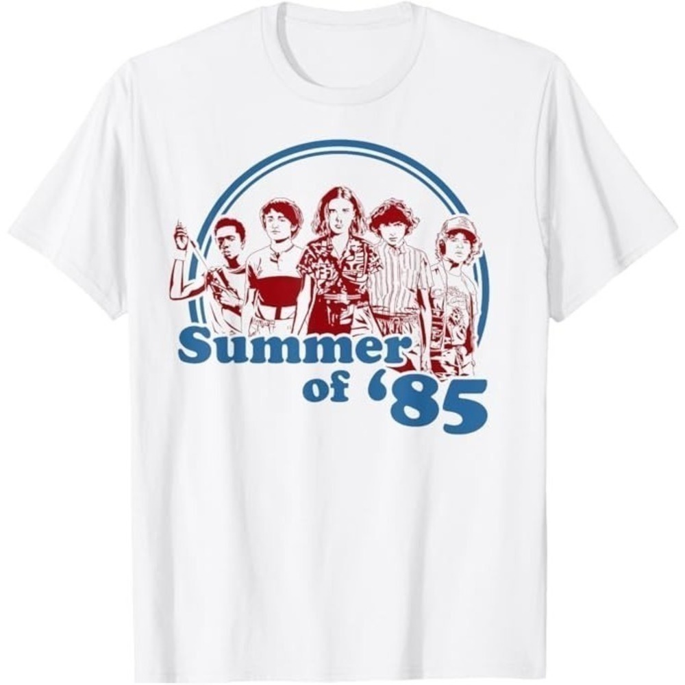 Stranger Things Summer Of 8 Group Shot Graphic Netflix T-Shirt